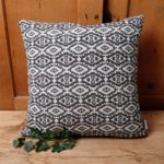 Kissenbezug Hirsch aus Loden und Kunstleder Braun