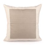 „Bordo cuori“ Kissen mit Herzenmotiv braun zweiseitig