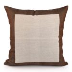 „Fanis“ Kissen mit Borte natur/grau zweiseitig