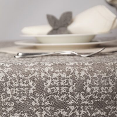 TISCHDECKE HALBLEINEN, JACQUARD, „Ornament“