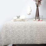 TISCHDECKE 100% BAUMWOLLE, JACQUARD, „Dolomit“