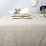 Tischdecke 100% Leinen mit Hohlsaum
