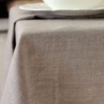 Tischdecke 100% Baumwolle, Alpinstil, jacquard, „Bordo cuori“