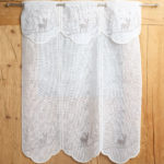 Scheibengardine im alpinen Landhaus-Stil, Shabby Chic, Blumen Motiv „M – 5809“