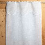 Scheibengardine im alpinen Landhaus-Stil, Shabby Chic, Blumen Motiv „M – 5809“