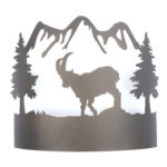 Nachttischlampe – Schmiedeeisen mit Steinbock Motiv