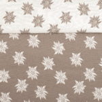 Stoff Landhausstil Tirol, „Geo Edelweiß grün“, Tischdecke, Kissen und Stoffabschnitte