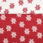 Stoff Landhausstil Tirol, „Geo Edelweiß grau“, Tischdecke, Kissen und Stoffabschnitte