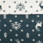 Stoff Landhausstil Tirol, „Geo Edelweiß grün“, Tischdecke, Kissen und Stoffabschnitte