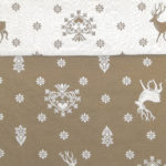 Stoff Landhausstil Tirol, Geo Hirsche grau, Tischdecke, Kissen und Stoffabschnitte