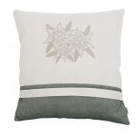 „Edelweiß“ Kissenbezug in Baumwolle, Jacquardgewebe, rot