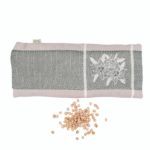 „Edelweiß“ Zirbenkissen mit Baumwollbezug, Jacquardgewebe, grün