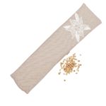 Kirschkernkissen „Edelweiß“ grün zweiseitig, Länge ideal für den Halsbereich