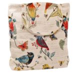 Shopper mit Streifenmuster, Gobelinstoff, bunt