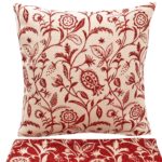 „Granatapfel“ Baumwollkissen mit Jacquard Blumenart Blau