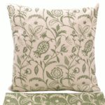 „Granatapfel“ Baumwollkissen mit Jacquard Blumenart Natur Grau