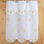 Scheibengardine im alpinen Landhaus-Stil, Shabby Chic, Herz Motiv „M – 5600“, rot