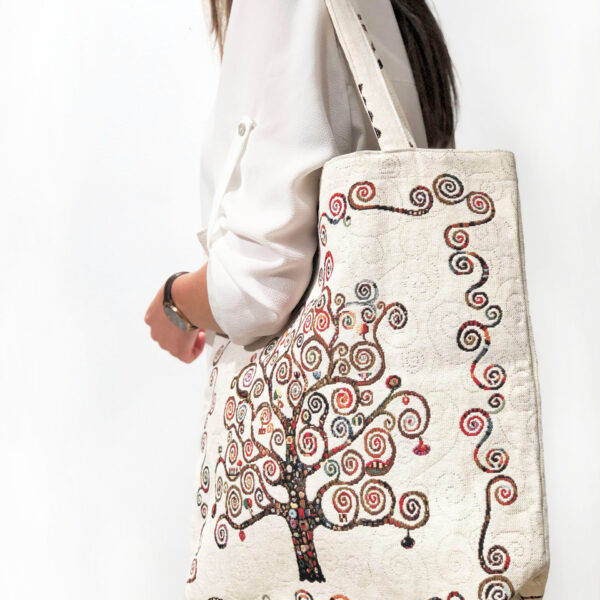Shopper aus Gobelinstoff „V-Arboleda“, mehrfarbig