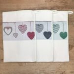 Geschirrtuch mit Eulen-Motiven, Jacquard Gewebe aus Naturfasern, verschiedene Farben