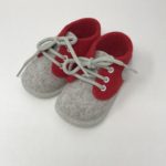 Babyschuhe – Filzpatschen, 100% Wolle, Farbe Lachs