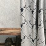 Vorhänge online nach Maß, Wollimitat, schottisches Muster kariert und gestreift, Landhausstil alpin, Meterware, „Scandina fr“