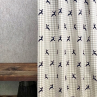 Vorhang nach Maß, rot mit Herzchen, Landhausstil Country, Meterware