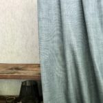 Vorhänge nach Maß, Baumwolle und Polyester, feuerfest, Leinenstoff imitierend, einfarbig, verschiedene Farben, Meterware, „Venedig“