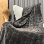 Wolldecke Edelweiß, Farbe Grau, Chalet und Landhausstil, Einzel- und Doppelgröße