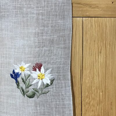Bistrogardine, Berge, Enziane, Edelweiß, Country-Shabby-Chic – 6965, Höhe 35 cm