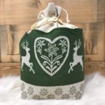 Türstopper Hirsch, Herz und Edelweiß Motiv, Landhausstil, Farbe beige und grün