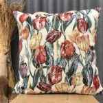 Kissen mit Vier-Jahreszeiten-Baum, Gobelin, bunt, 44×44 cm