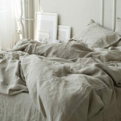 Bügelfreie Bettwäsche aus 100% Baumwolle Stone-washed, Einzelbett und Doppelbett, Farbe Taupe Bügelfreie Bettwäsche aus 100% Baumwolle Stone-washed, Einzelbett und Doppelbett, Farbe Taupe