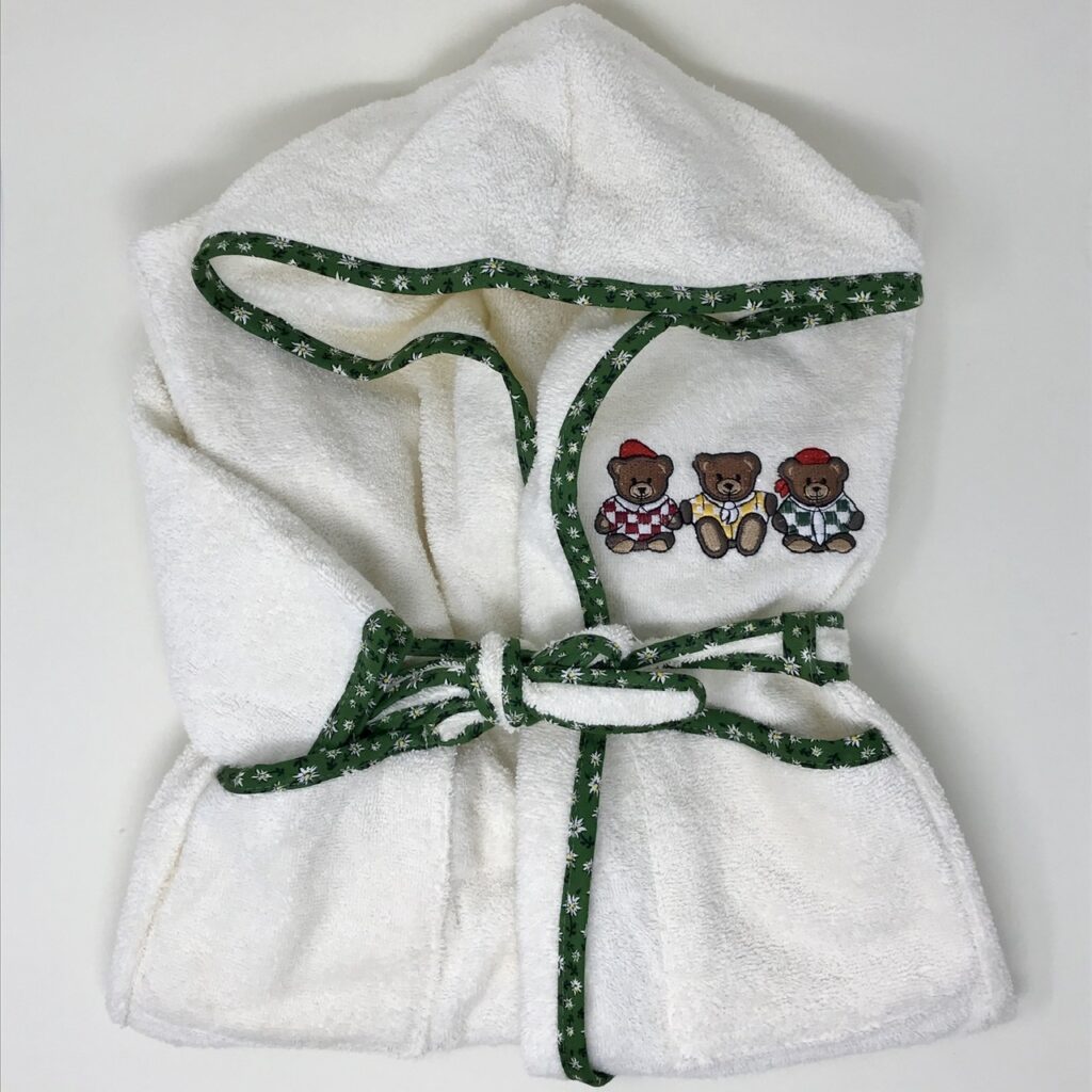 Kinder Bademantel Aus Baumwollfrottee - Weich & Saugstark | Mit Kapuze & Taschen | Mehrere Größen