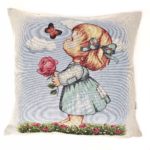 Kissen mit Mohnblumen, 44×44 cm