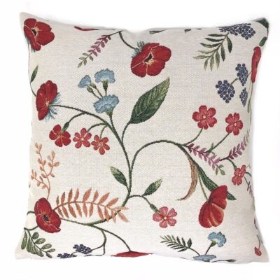 Kissen mit Mohnblumen, 44×44 cm