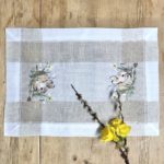 Tischdecke mit Blumen, Dekostoff Meterware Gobelin, Läufer Mitteldecke und Tasche