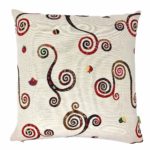 „V-righe“ Gobelinkissen mit Streifen – bunt