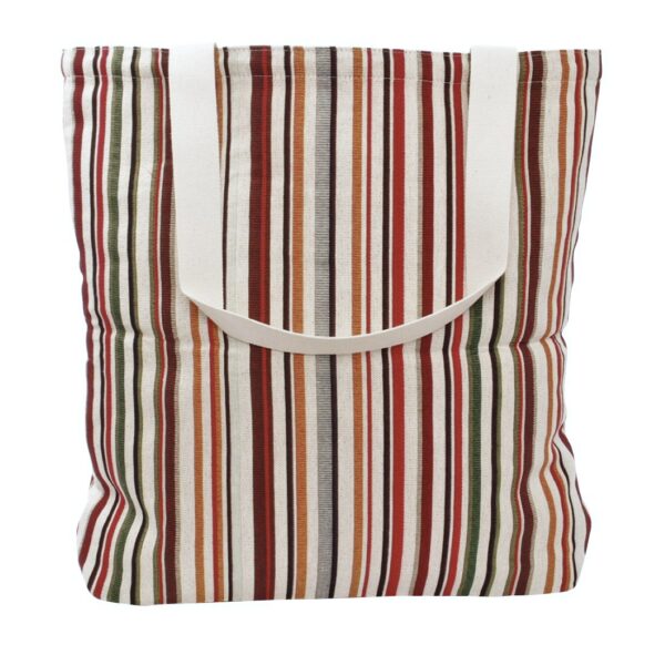Shopper mit Streifenmuster, Gobelinstoff, bunt