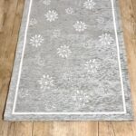 Teppich mit Edelweiß Muster, Chaletstil, rot, BRAIES