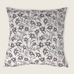 Kissen mit Edelweiß, Alpen Stil, LADIN PIAZZATO, dunkelgrau, 54 x 54 cm