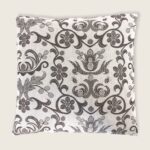 „Barock“, Kissenbezug in Halbleinen, Jacquardstoff (dunkle Seite)