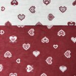 Landhausstil Stoff, Meterware, Kissen, Tischdecken, Stoffabschnitte, Eichhörnchen rot