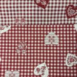 Landhausstil Stoff, Meterware, Kissen, Tischdecken, Stoffabschnitte, Eichhörnchen rot