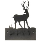 „Hirsche allover“ Kissenbezug aus Baumwolle im alpenländischen Alpine Style – Grün