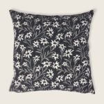 Kissen mit Edelweiß, Alpen Stil, LADIN ALLOVER, hellgrau, 54 x 54 cm