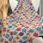 Wolldecke mit buntes punktiertes Muster – Pois Farbe grau