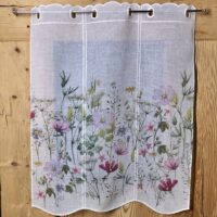 Scheibengardine nach Maß, bedruckt mit Blumenwiese, Bouquet