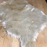 Webpelzteppich für Chalet 60×90, Farbe weiß