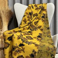 Wolldecke mit SCHNEEKRISTALLE, grau, Chalet und alpiner Landhausstil, 150×170 cm