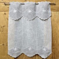 Scheibengardine für Küche mit Edelweiß, nach Maß, bestickt, M-7824-V2